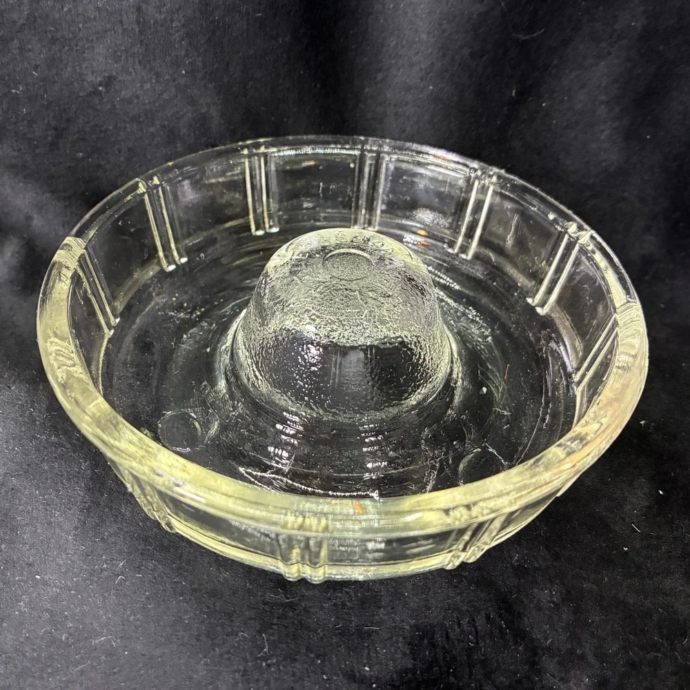 Vintage Little Princess Clear Glass Mini Bundt Pan Jello Mold Set of 2